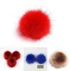 Luxuriöse DIY Damen Faux Waschbärfell Pompons Ball zum Stricken von Mützen