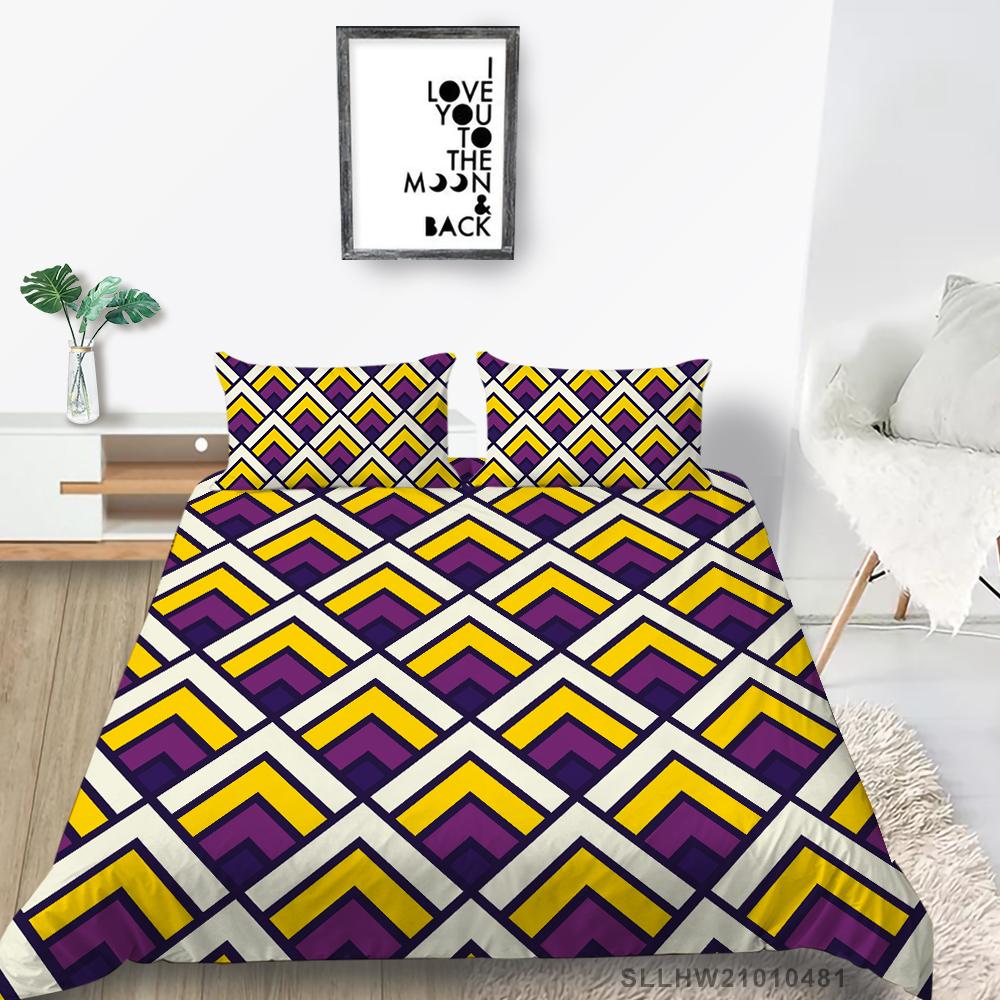 3D Bedding Set Microfiber Fabric Quilt Cover and Pillowcase 2 or 3 Pieces of Graphic Printing Full-size Washable and Comfortable Bedding