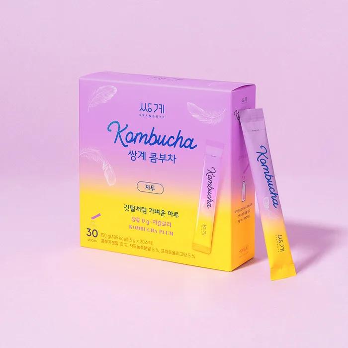 Ssanggye Kombucha 30 Sticks 2 Types to Choose (Lemon Flavor/Plum Flavor)