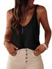 Canottiera lavorata a maglia da donna con scollo a V, senza maniche, vestibilità larga, maglioncino estivo, canottiera