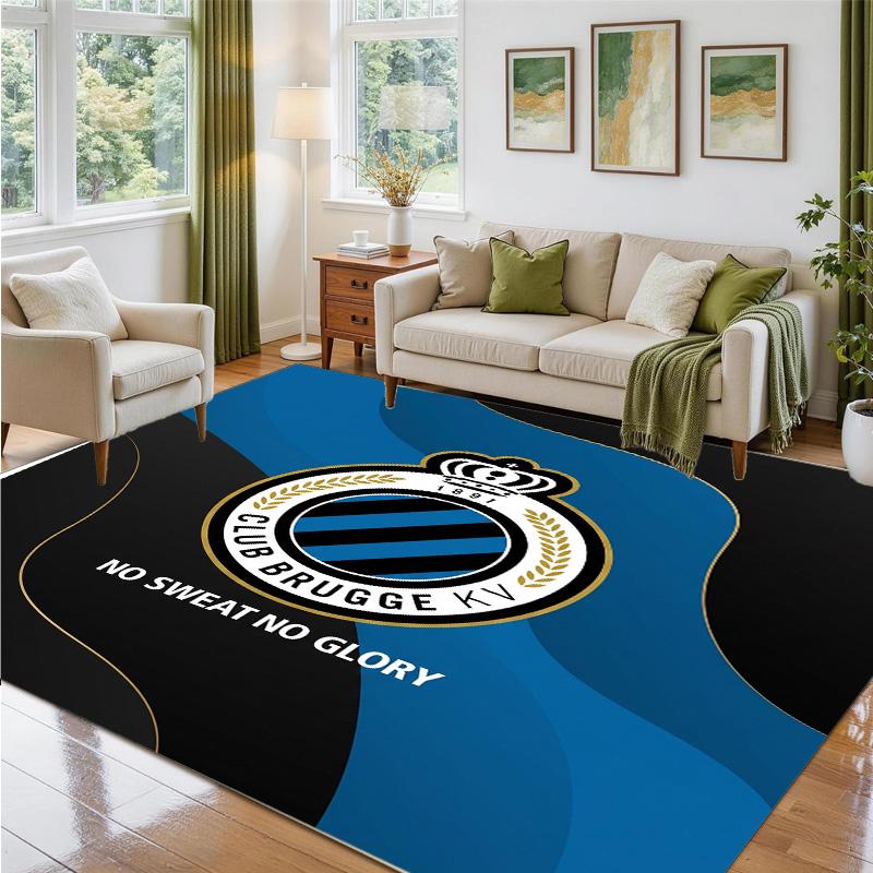 Club Brugge FC Design Crystal Velvet Rug Soft Decorative Mat for Bedroom Entrance