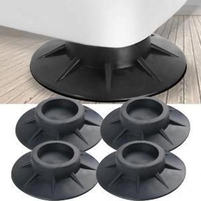 4Pcs Floor Mat Washing Machine Feet Pads Non Slip Shock Proof Furniture Elasticity Black Rubber Protectors