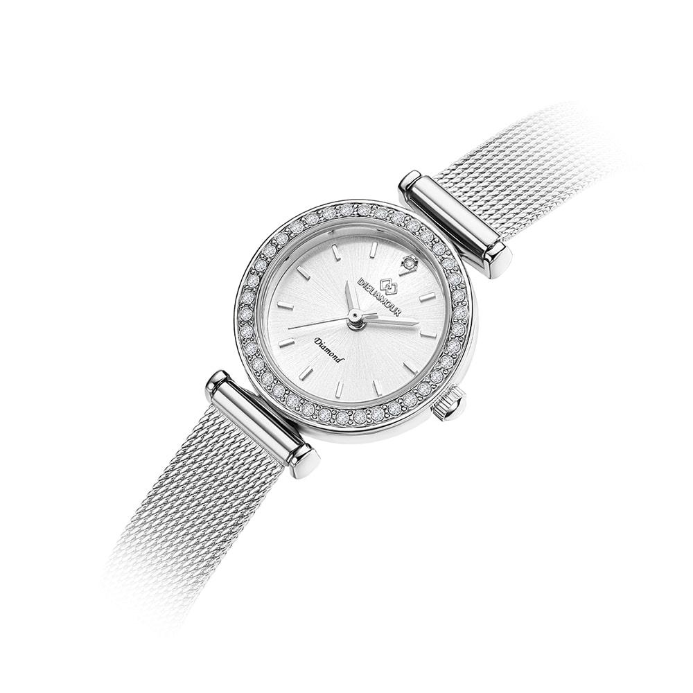 Diyuamoleu Women'S Mesh Band Watch Daw3201M-Sw Diamond Watch