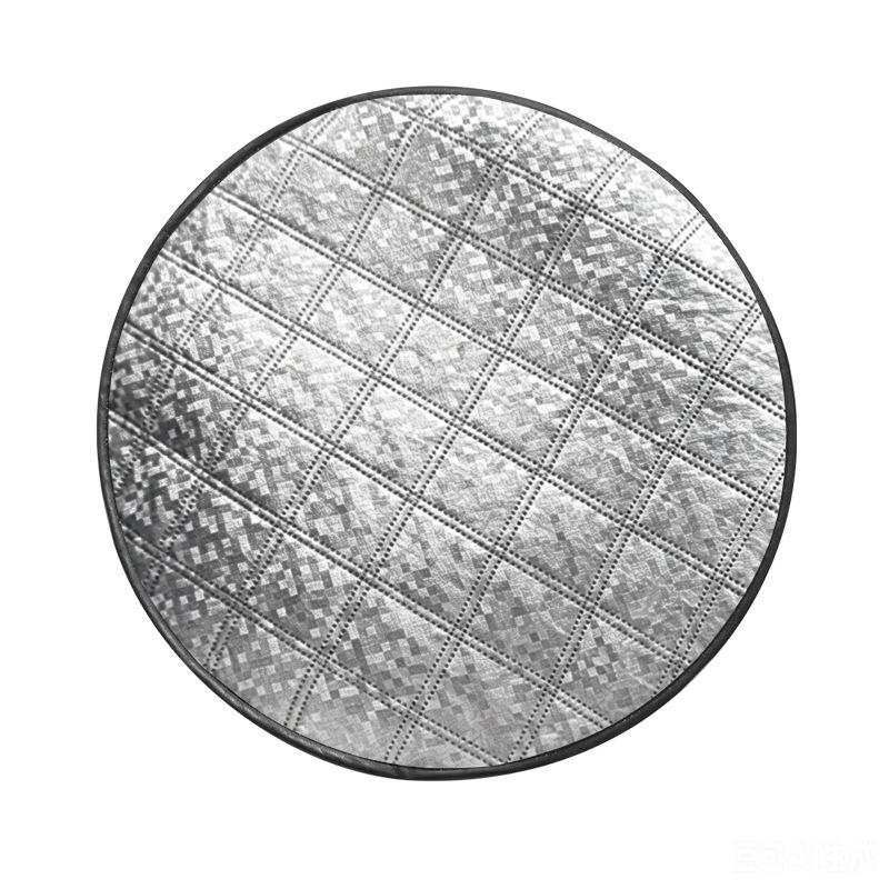Universal Car Steering Wheel Cover - 190T Silver, 42CM, with Sunshade and Heat Insulation Protection