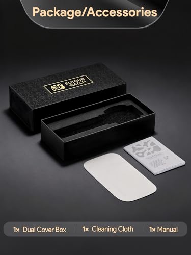 EUTOUR Men's Magnetic Watch, Creative, Stylish, Simple, Casual Quartz Watch with Magnetic Ball Design, 40mm Dial, Rubber Band, Gold