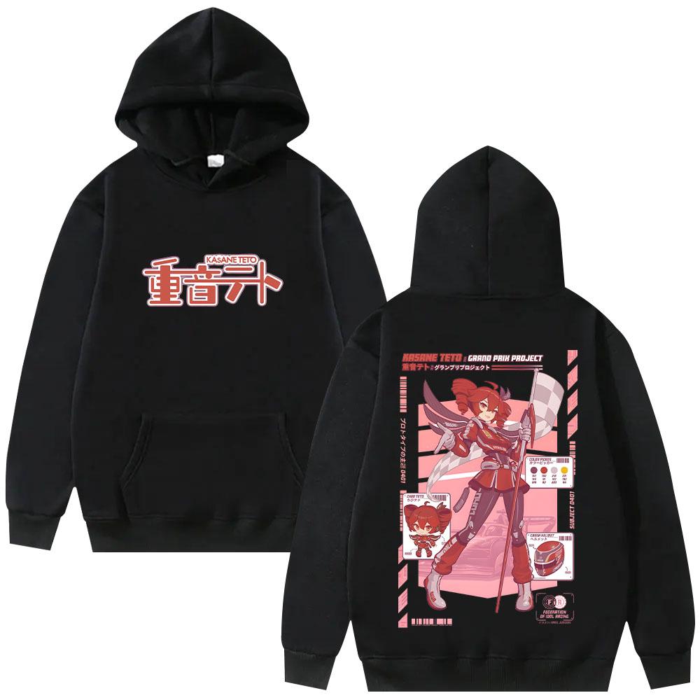 Virtuelles Idol Teto Racer Sweatshirts Mode Kasane Teto Hip Hop Hoodies Langarm Streetwear Unisex Lässiger Pullover
