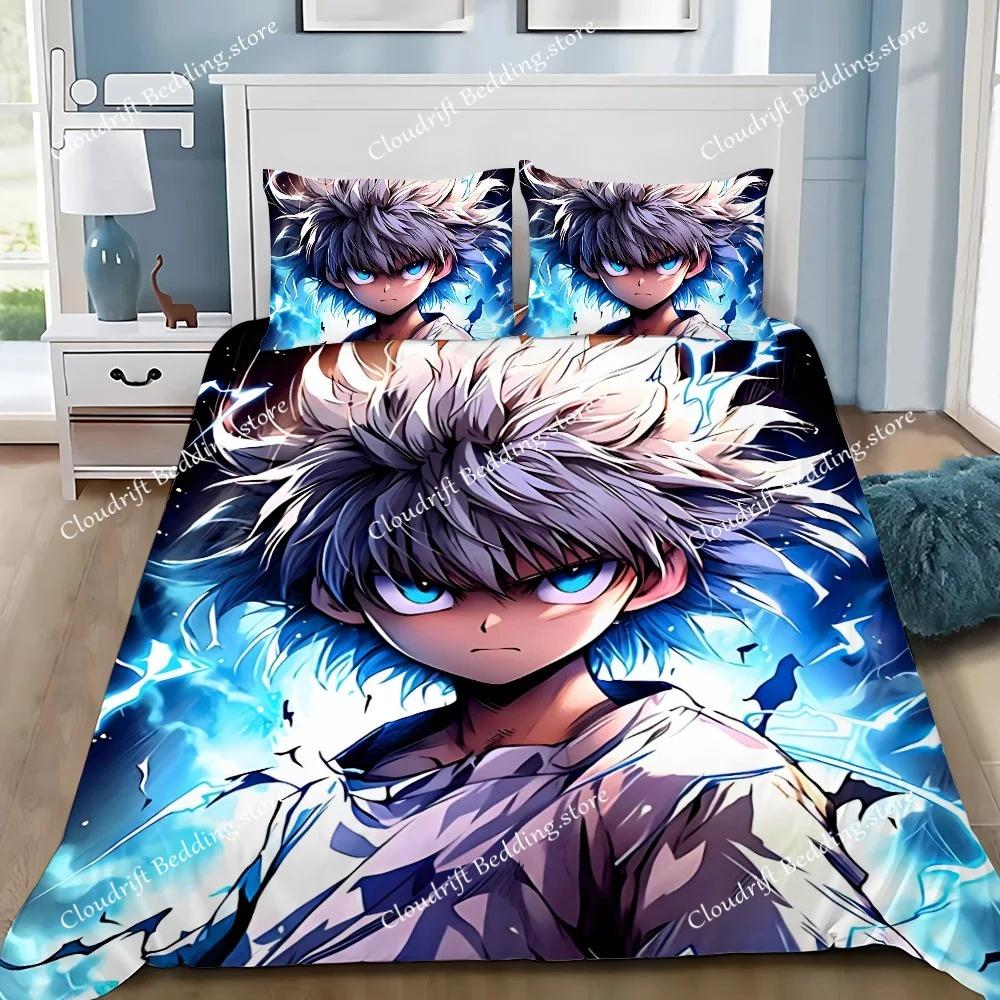 Cartoon Hunter X Hunter Duvet Cover Pillowcase Bedding Set Adult Boy Girl Bedroom Decoration Children Single Double Large Size