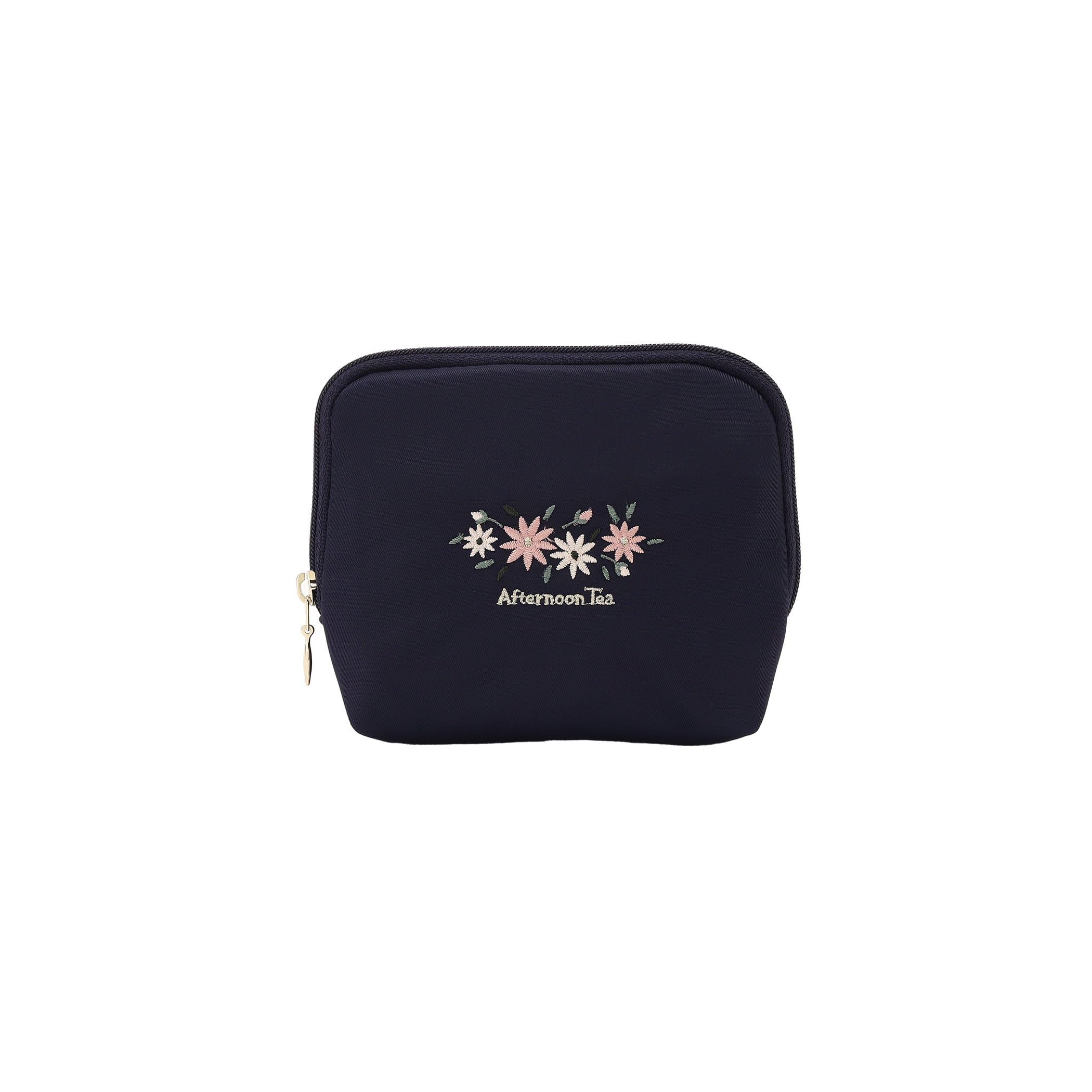 

Afternoon Tea Living Pouch Flower Embroidered Tissue Navy JQ54, Case/Pouch,