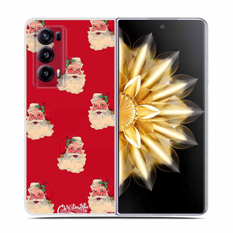 For Honor Magic V2 Case VER-AN1 Christmas Cute Clear Hard Plastic PC Back Cover For Huawei Honor Magic V2 5G Coques Cartoon Bags
