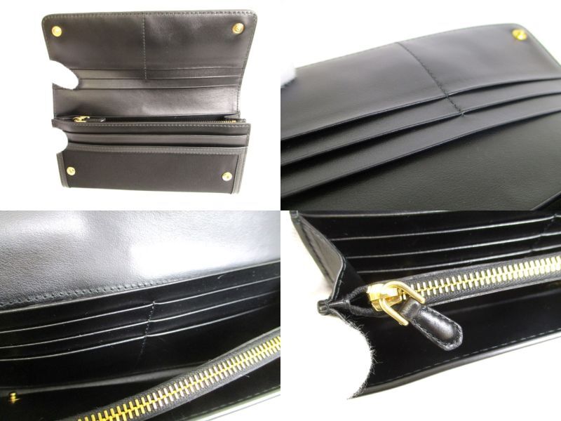 Authentic PRADA Black Nylon and Leather Bifold Long Wallet Purse #9801 Refurbished