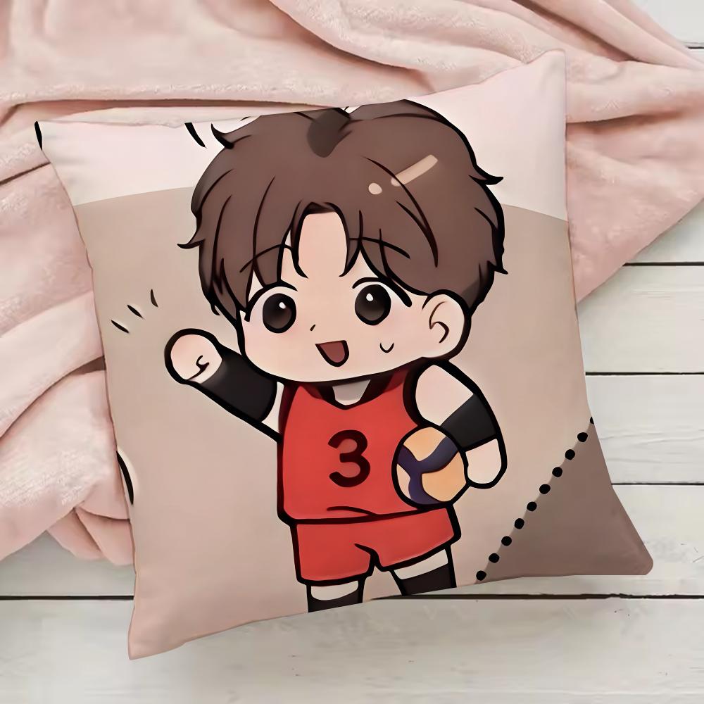 Jinx BL Comics Pillow Case Pillowcase Anti-dustmite Pillow Invisible Zipper Silky Short Plush Sofa Cushion Cover