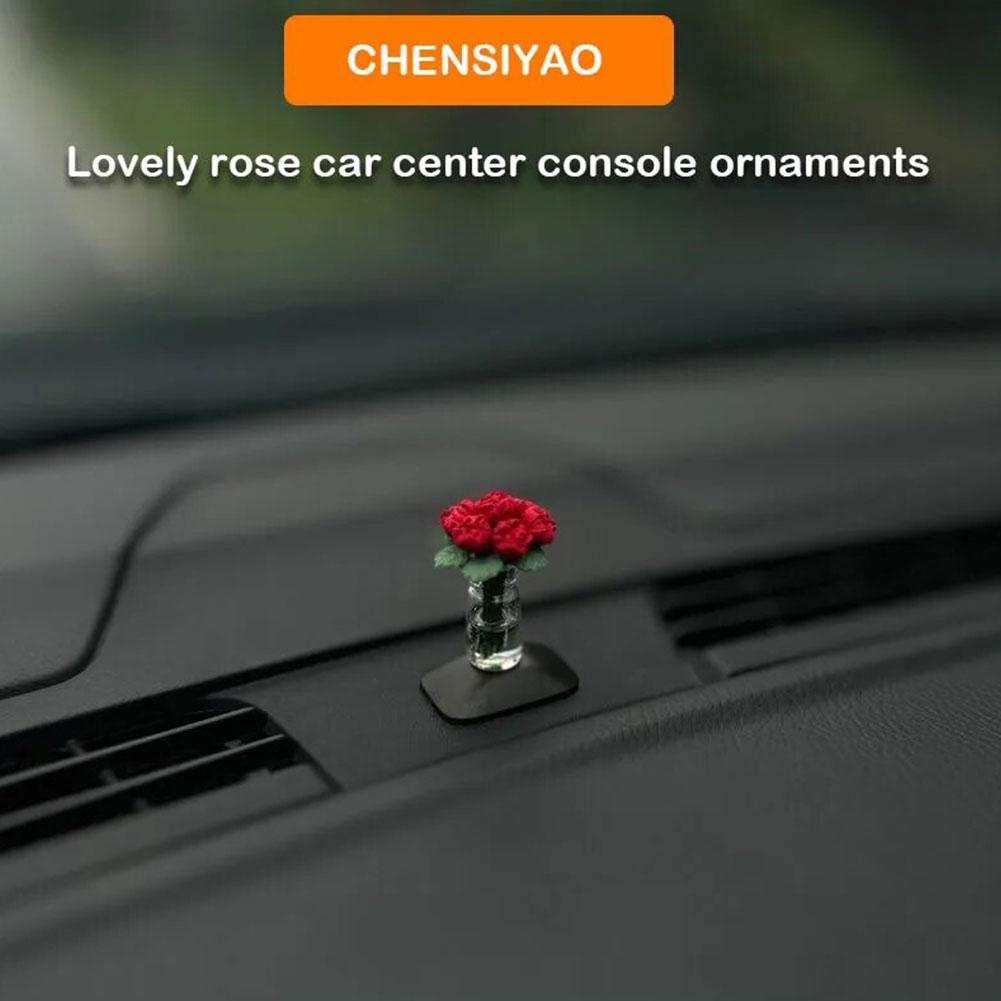 Decorațiuni Mini Pom de Crăciun Consola Centrală Montat pe Mașină Accesorii Plantă Verde Decorațiune Floare Similată Cadou Drăguț Pentru Fete