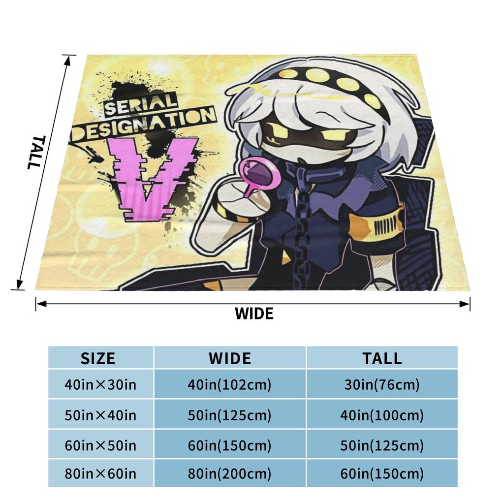 Cartoon Murder Drones Anime Blanket Flannel Summer Autumn Winter Breathable Ultra-Soft Throw Blanket for Bed Travel Rug Piece