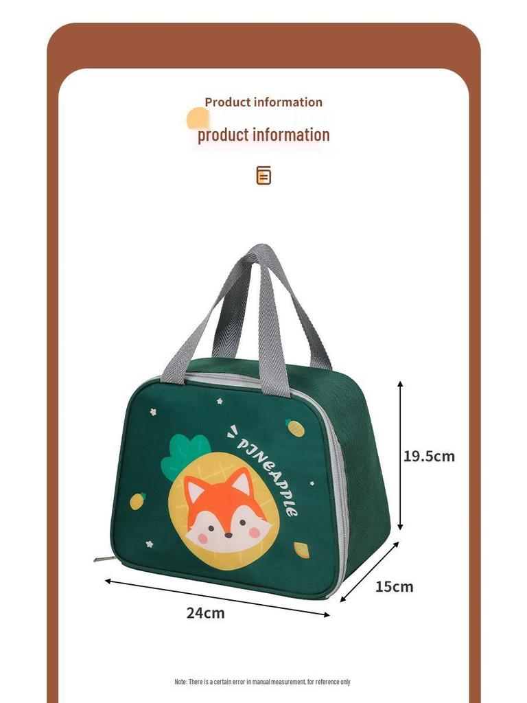 2021 Cationic Minimalist Bento Bag: Insulated Japanese-Style Lunch Bag with Aluminum Foil for Outdoor Use.