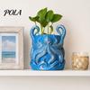 3D Printed Octopus Planter Planter, Artistic Coastal Plant Pot, Decorative Indoor Outdoor Container for Cactus, Succulents, Unique Desk Accessory Sun