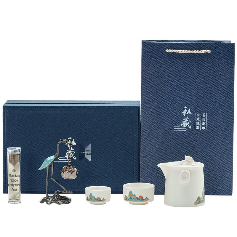 Ceramic Tea & Incense Gift Set