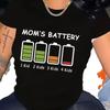 Polyester 100% Mother's Day Letter-butterfly Printed Short-sleeved Round-neck Short-sleeved European American Women's Summer