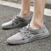 Breathable Men's Casual Shoes Breathable Man Mesh Shoes Fashion Loafers Lightweight Men Summer Sneakers Hollow Out Lace-Up Flats