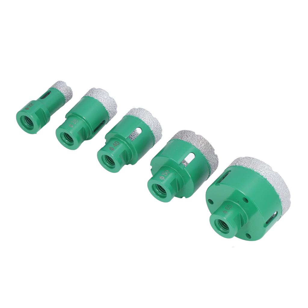 5Pcs Diamond Hole Saw Drill Bit Opener M14 Drilling Tool Set Kit for Glass Tile Marble