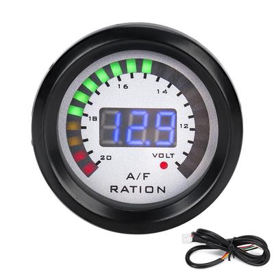 52mm Car Air Fuel Ratio Gauge LED Blue Digital for 12V 4 6 8 Cylinder Gasoline Vehicle