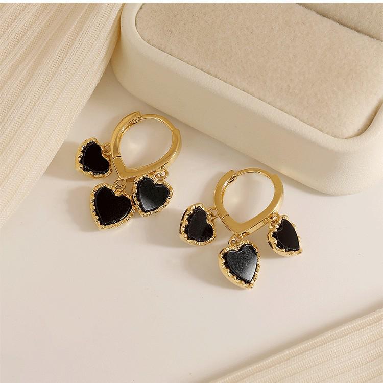 Black Heart Tassel Hoop Earrings - Luxury, Unique, and Trendy Accessories for Women