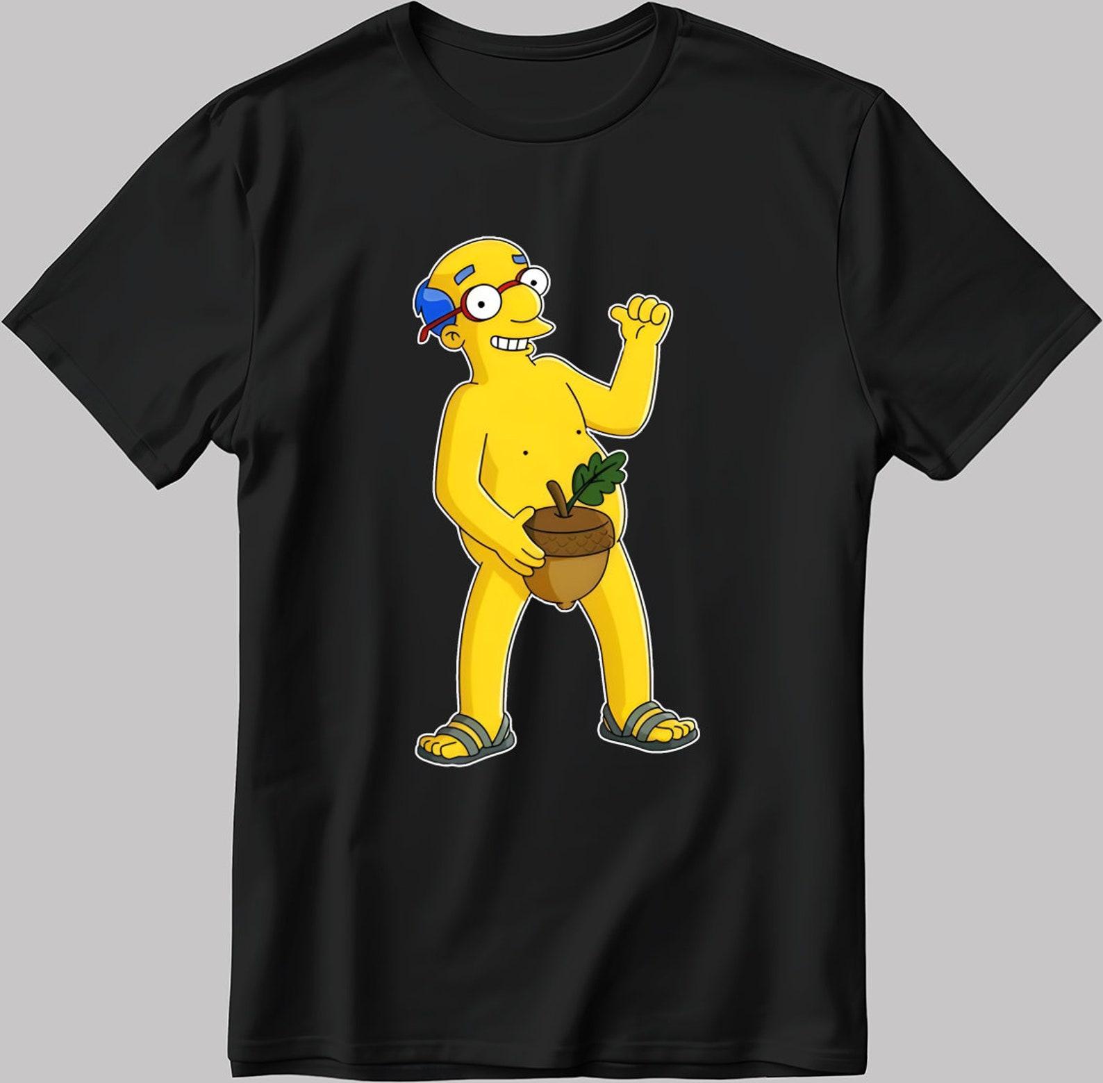 Funny Parody Simpsons Short Sleeve White-Black Men s / Women s T-Shirt N224 L