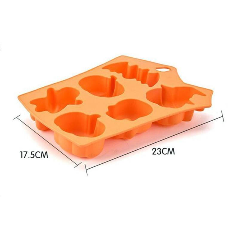 Halloween Skull Silicone Soap Molds, Non-Stick Ghost Pumpkin Baking Mold Chocolate Jelly Fondant Cake Baking Mold Set