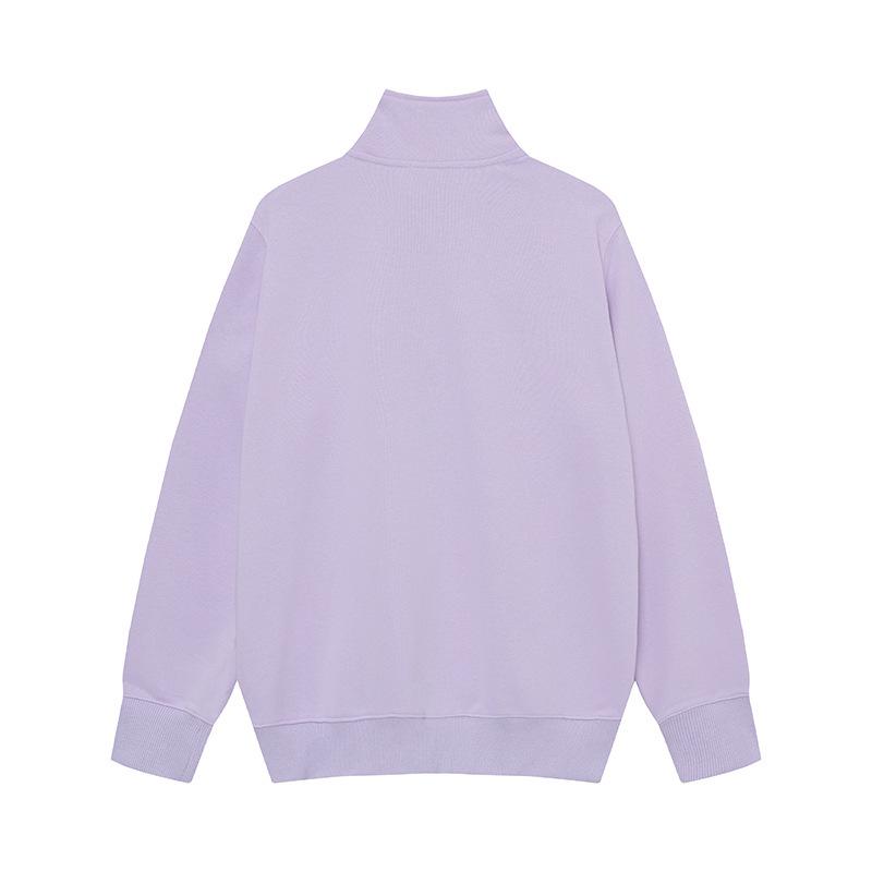 Cross Classic STEIN Stehkragen Reißverschluss Strickjacke Frottee Ärmel Abzeichen Lässige Herrenjacke