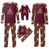 Conjunto de pijama familiar con estampado navideño, ropa para el hogar, conjunto familiar, conjunto de pantalón y camiseta de manga larga
