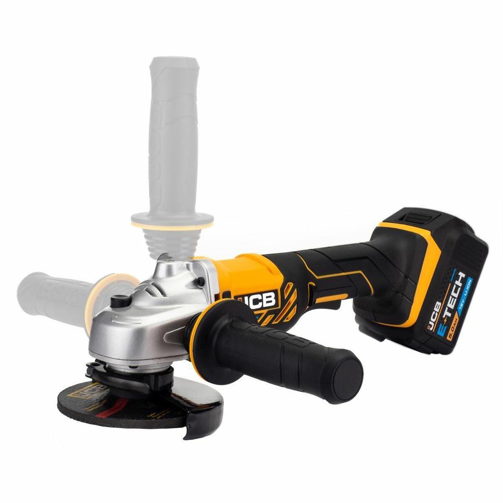 115mm 18V 4.5" Angle Grinder + Bag + 2 x 5Ah Batteries