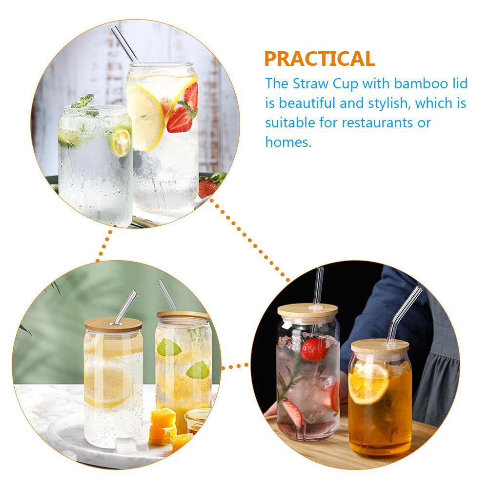 2 Sets Water Cup Espresso Clear Design Glass Juice Iced Tea Coffee Mug Beverage Covered