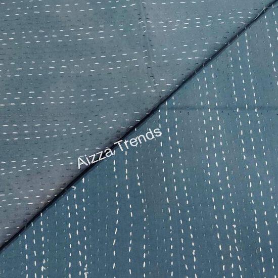 Aizza Trends Cuvertură Kantha din Bumbac Pur Imprimat Lucrată Manual - Aspect Tradițional Cuvertură de Pat Kantha Gudri - Gudri Vintage Cusute Manual