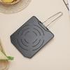 1Pc Non-Stick Frying Pan Camping Folding Bbq Grill Pan Utensil Aluminum Stainless Steel Plate Outdoor Barbecue Cookware