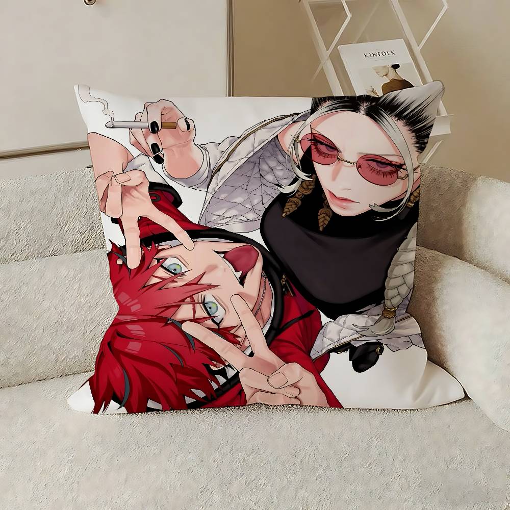 Gokurakugai Anime Pillow Case Throw Pillow Cover Nordic Vintage Style Cushion Covers Home Living Room Sofa Couch Seat