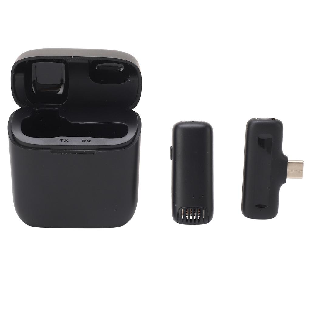 Lavalier Microphone Noise Reduction Lavalier Mic with Charging Case for Video Recording Interview Vlog Live Streaming
