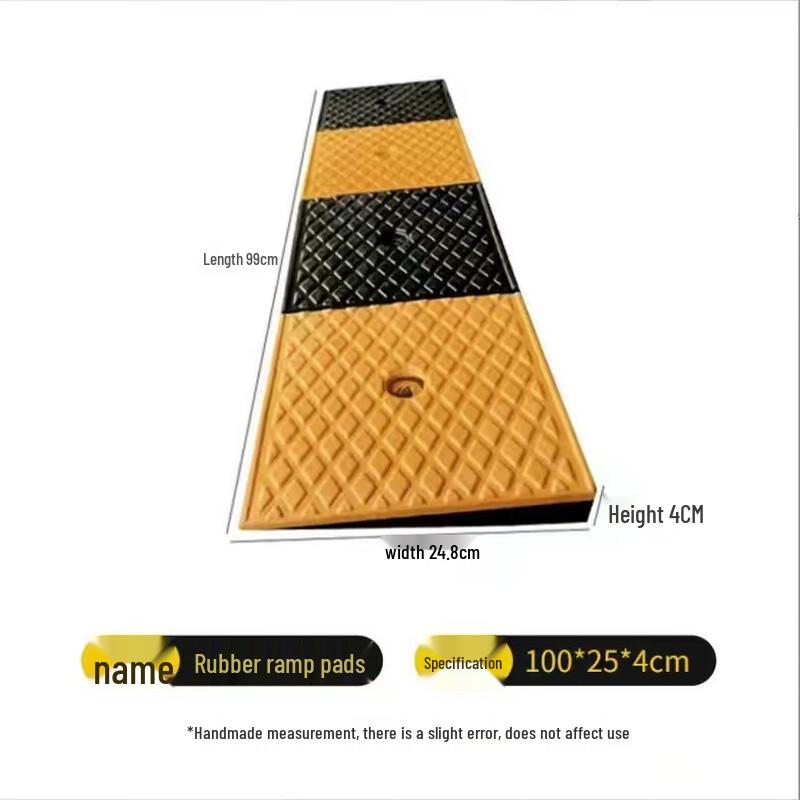 DAXTE Rubber Curb Ramp Mat 100x25x4 cm