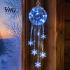 Reusable Festive Ornaments LED Hanging Christmas Ornament, Icy Glow Sparkling Snowflake Cascade Decoration, Party Favors Winter Lighted Decor for Tree