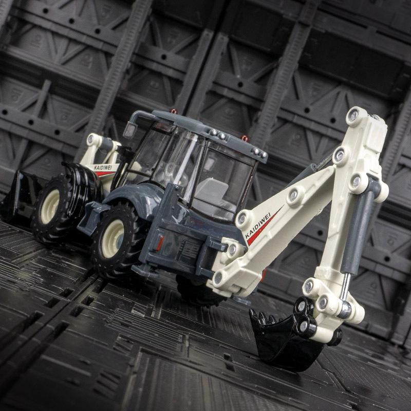Simulation Double-Head Forklift & Excavator Alloy Model for Kids
