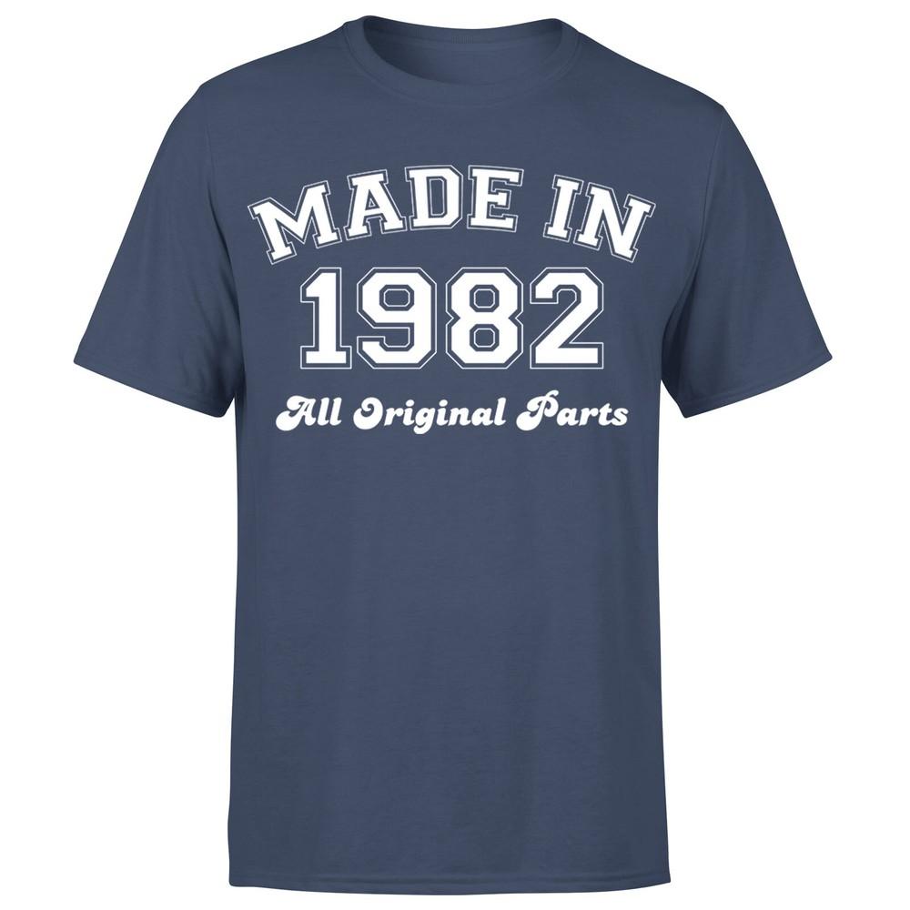 Made in 1982 All Original Parts TShirt 43rd Birthday Unisexs Gift Ideas