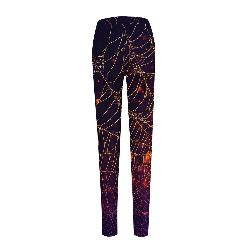 Women's Pants Halloween Printed Stretchy Soft Bottoms Casual Home Sleeping Pants