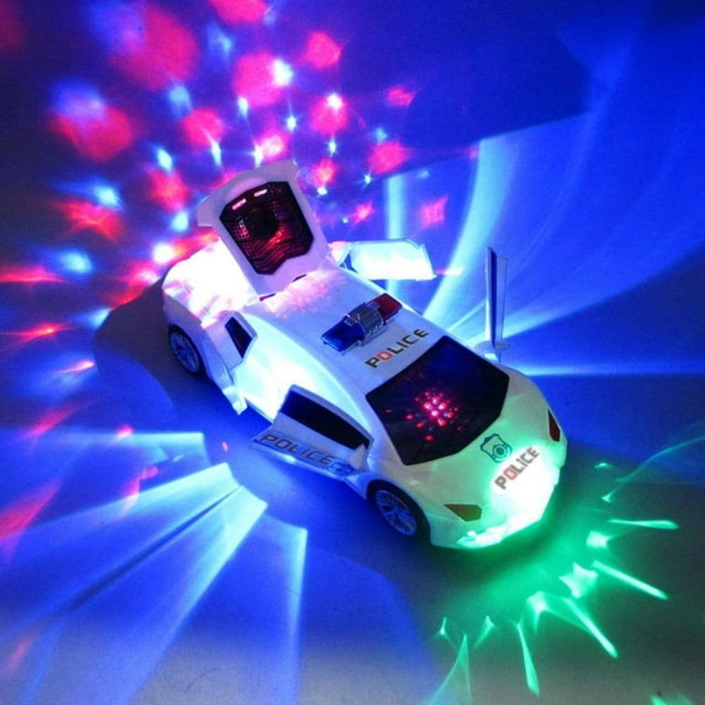 Kids Police Car Toy with Sound & LED Light Openable Door Universal Wheel Patrol Cop Play Vehicle Toy for Toddlers Boys Girls