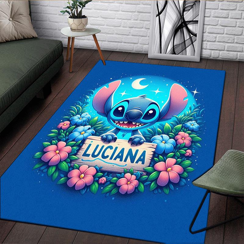 1pc Stitch Pattern Area Rug Soft Flannel Floor Mat for Living Room,Office,Bedroom and Carpet,Sofa Coffee Table Floor Mat