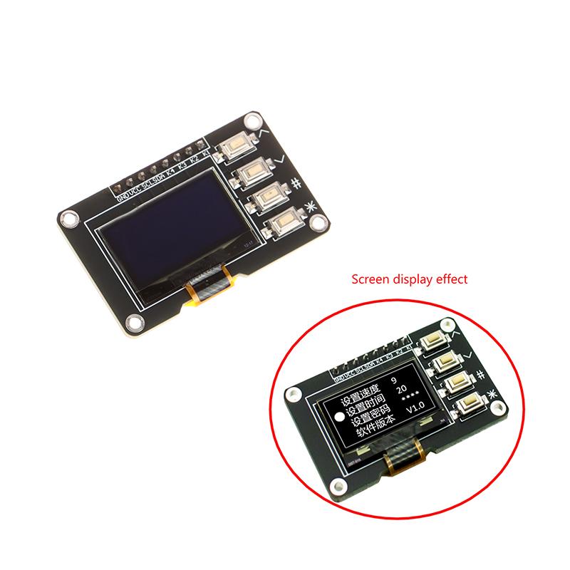 0,96-tommers OLED-skjerm Hvit/Blå 12864 Skjermmodul med Matrise 4 Tasters Grensesnitt Tastatur IIC SSD1315