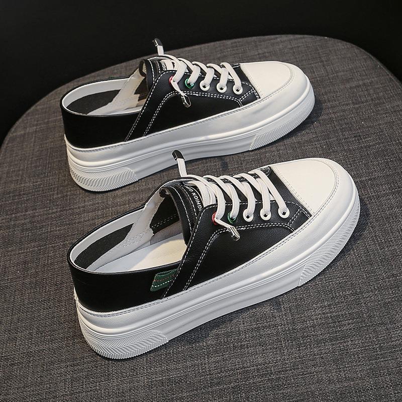 Leather Lightweight Soft-soled Little White Shoes Women's Shoes Spring New Breathable Casual Lazy Single Shoes Sports Board Shoes