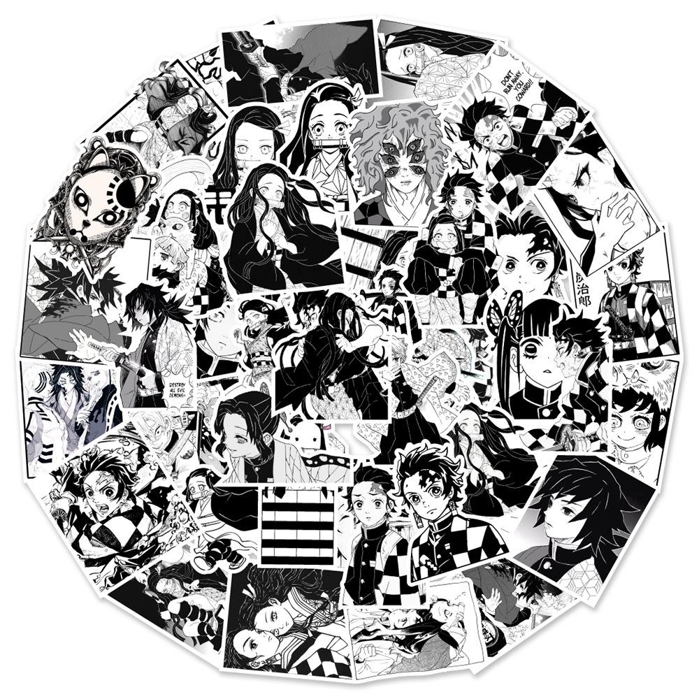 50 Photos/100 Photos Anime Demon Graffiti Stickers Car Travel Box Flat Kettle Decoration Stickers Waterproof