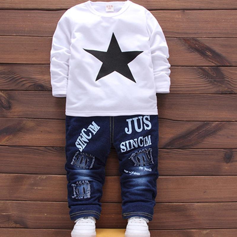 3PCS Kleidung Set Baby Jungen Kleidung Mantel + T-shirt + Hose Kinder Kleidung Sets Für 0-4 Jahre alt