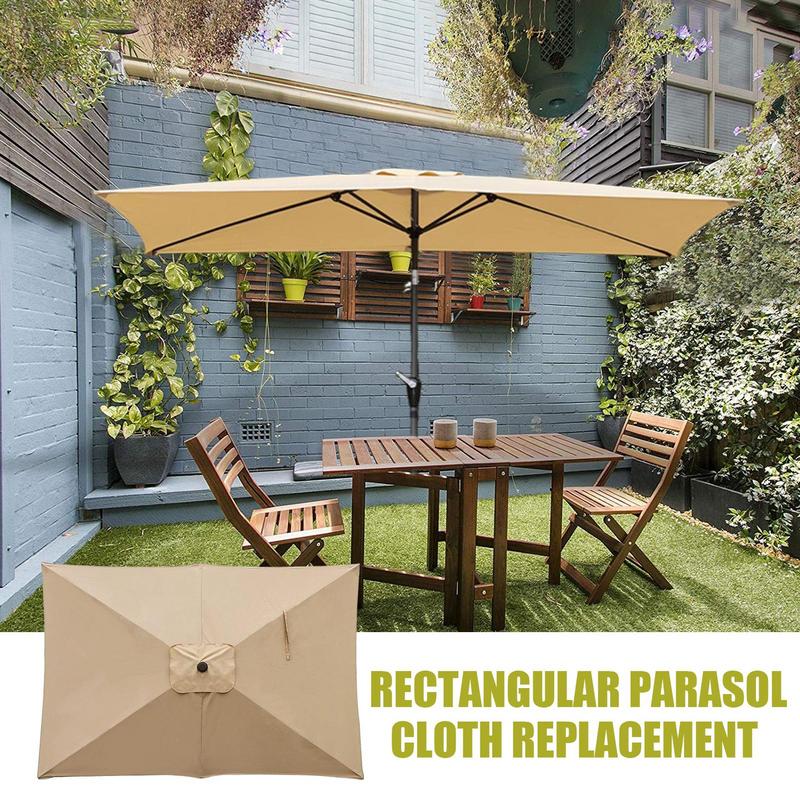 Umbrella Replacement Canopy 6.6x10ft Rectangle Cantilever Umbrella Heavy Duty Cantilever Parasol Top For Deck Backyard & Outdoor
