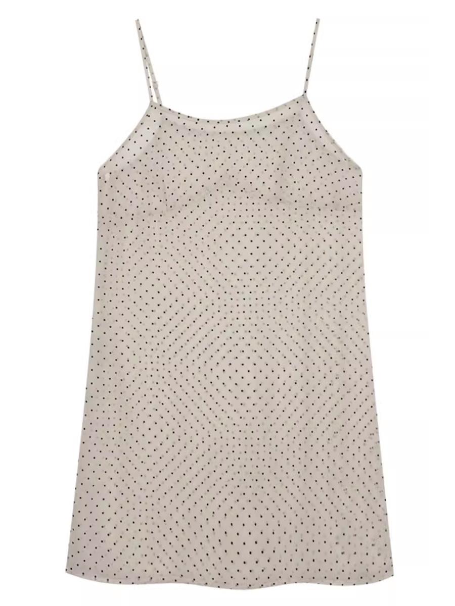 

Sweet Korean Polka Dot Camisole Dress: Age-Defying, Layered, Loose Fit, Versatile Autumn/Winter Cover-up One Size