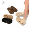 Birkenstock Shoes With Fleece For Women 2024 Autumn And Winter New Style Furry Slippers Slip-On Fashionable Warm Versatile Flat Half Slippers