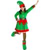 Family Matching Cosplay Clothing Green Elf Dress Xmas Suit New Christmas Elf Costume  New Year
